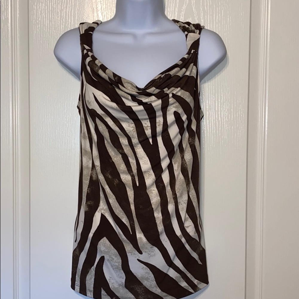 Jones New York Animal Striped Top